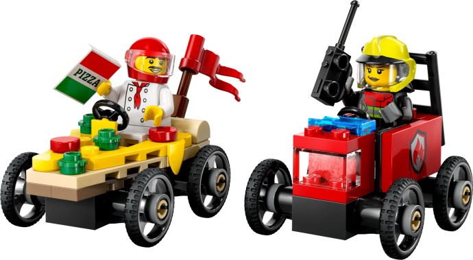 Pizza vs. Fire Truck Race Car Pack (60458)