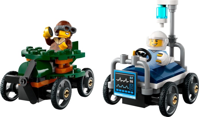 Airplane vs. Hospital Bed Race Car Pack (60459)