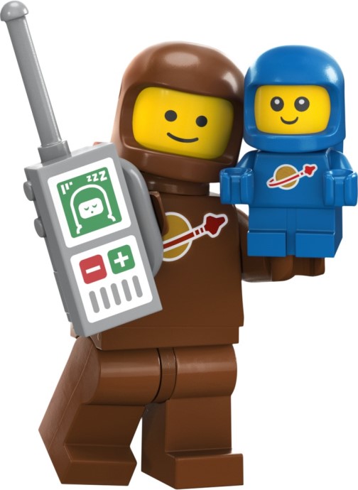 Brown Astronaut and Spacebaby — Series 24 CMF (71037-3 / col24-3)