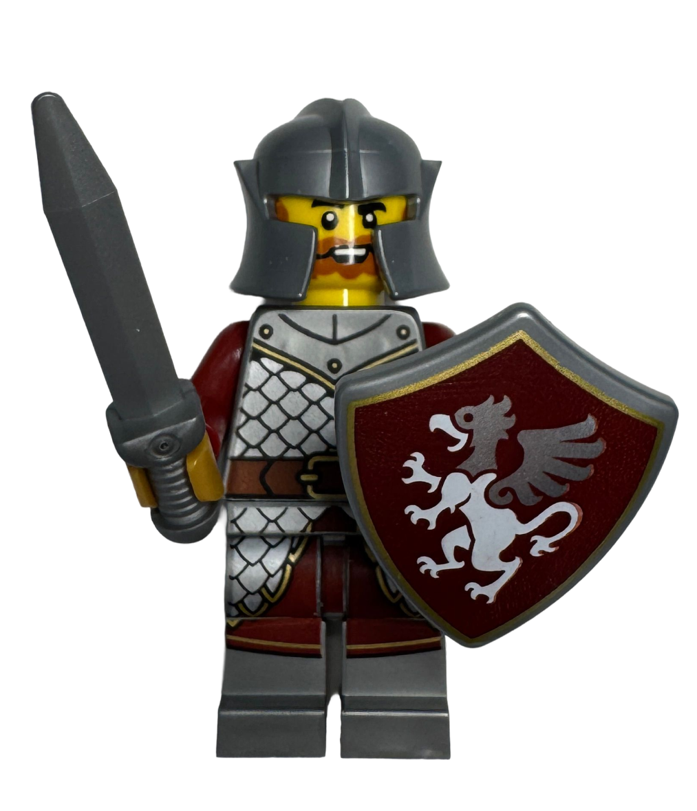 Griffin Knight - Male, Dark Orange Beard Minifigure (idea232)